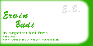 ervin budi business card